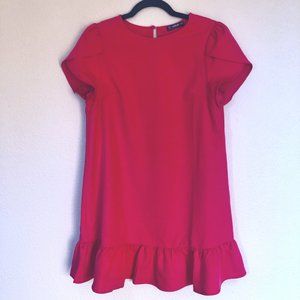 SHEIN TUNIC MINI DRESS HOT PINK